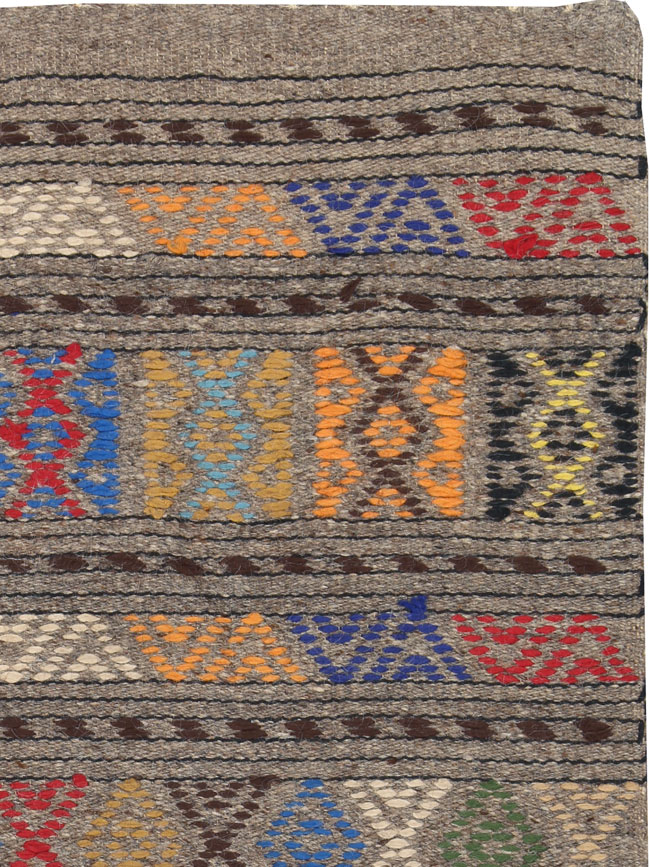 Vintage Turkish Flatweave Kilim, No.25146 - Staging