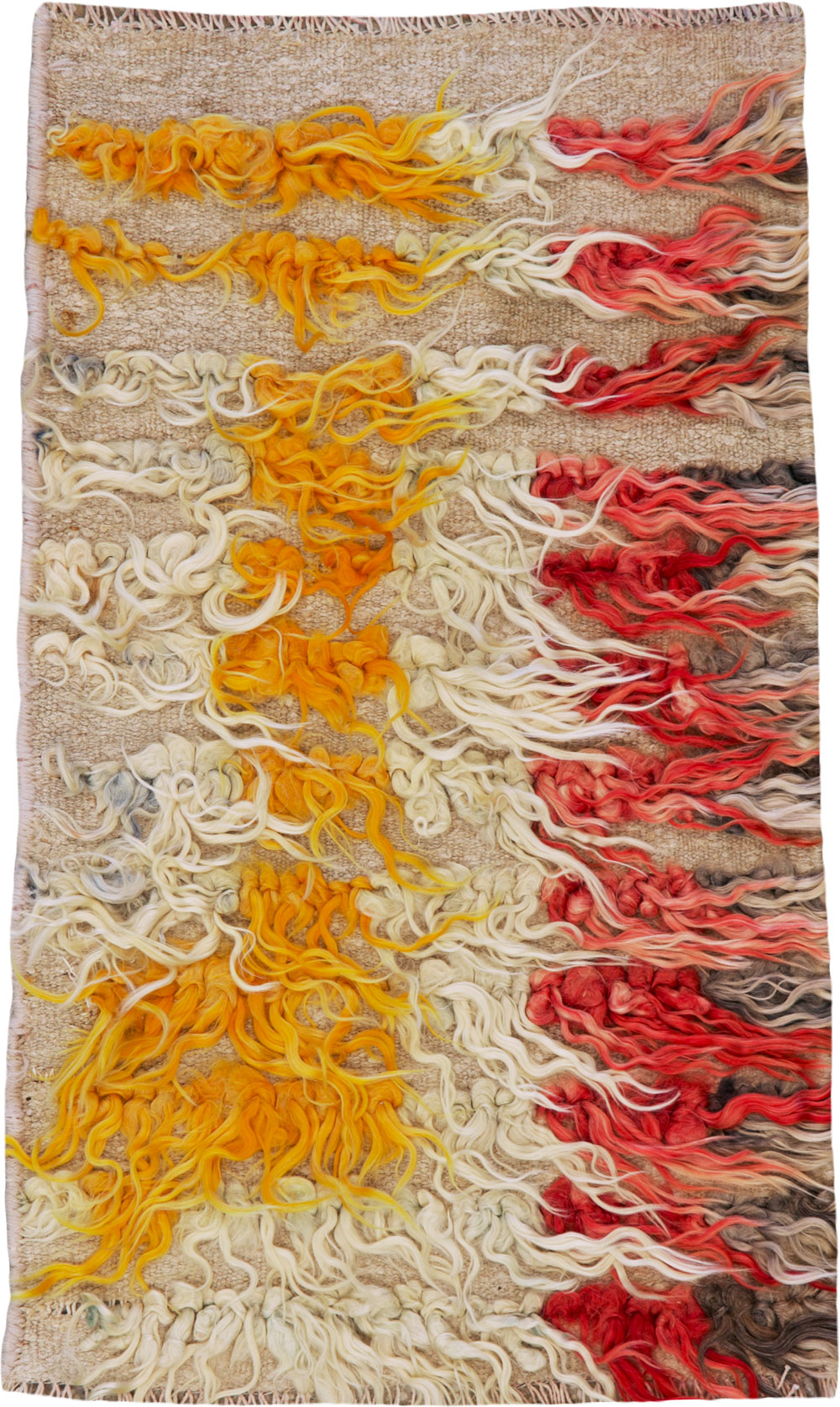 Vintage Turkish Tulu Throw Rug, No.25150 - Staging