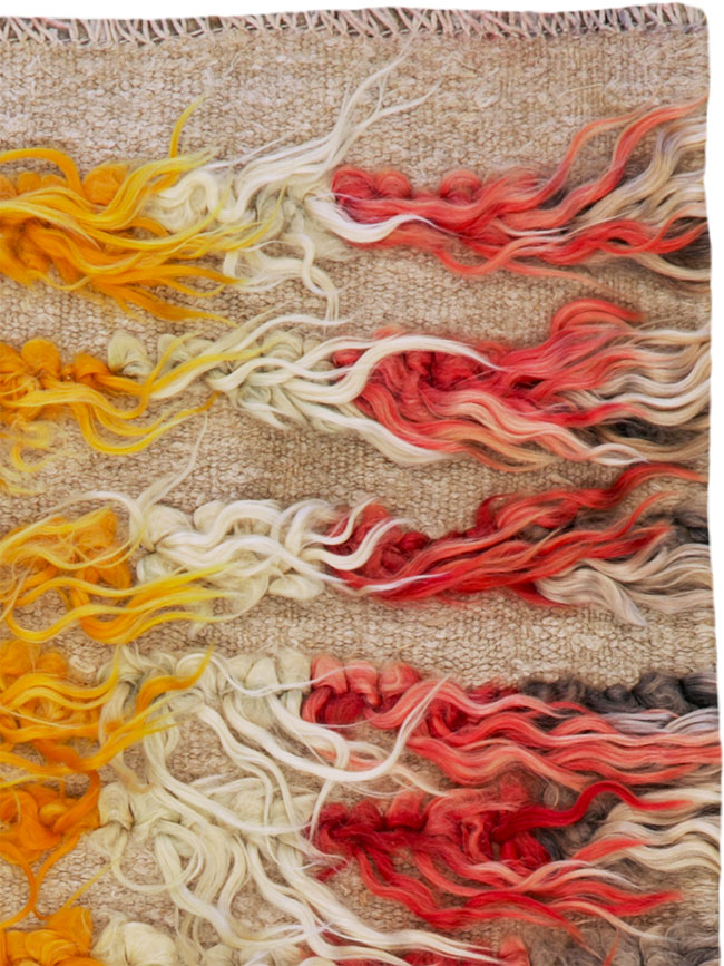 Vintage Turkish Tulu Throw Rug, No.25150 - Staging