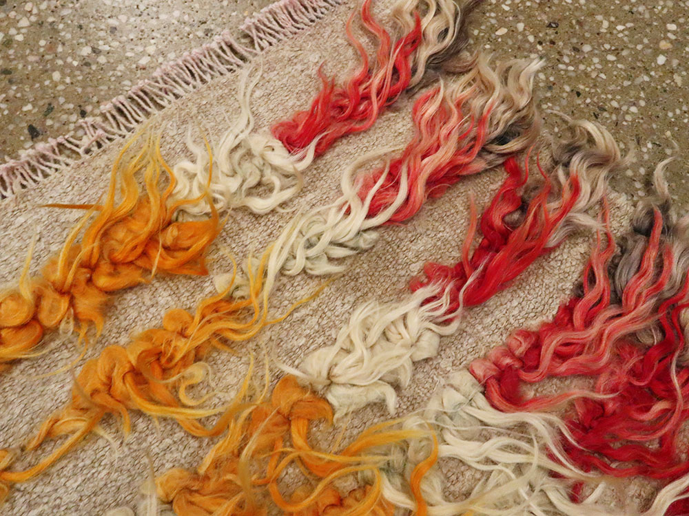 Vintage Turkish Tulu Throw Rug, No.25150 - Staging