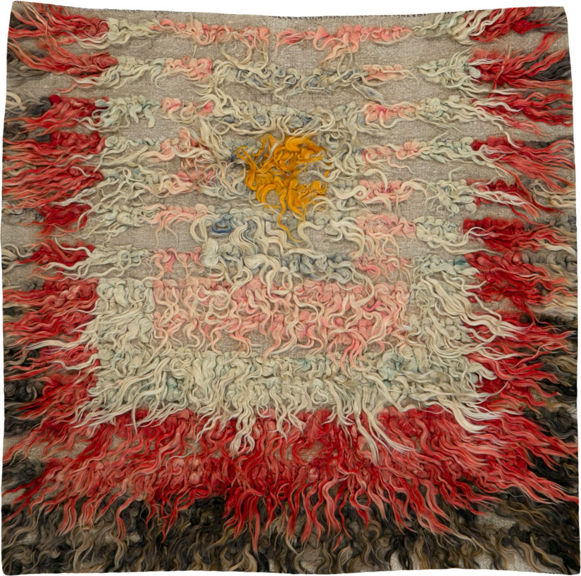 Vintage Turkish Tulu Square Rug, No.25151 - Staging