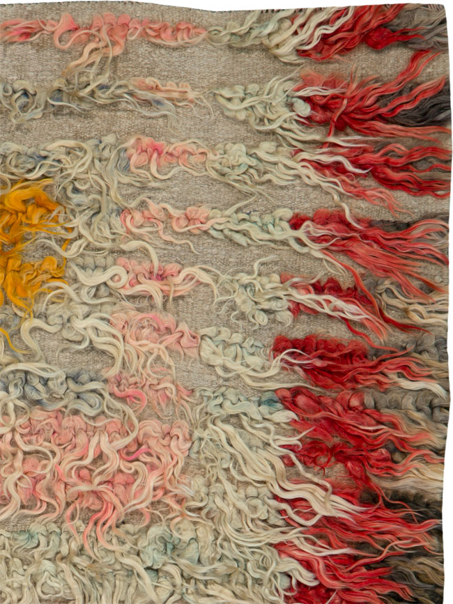 Vintage Turkish Tulu Square Rug, No.25151 - Staging