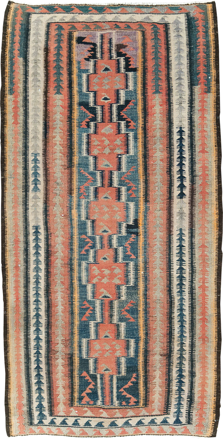 Vintage Persian Flatweave Kilim, No.25152 - Staging