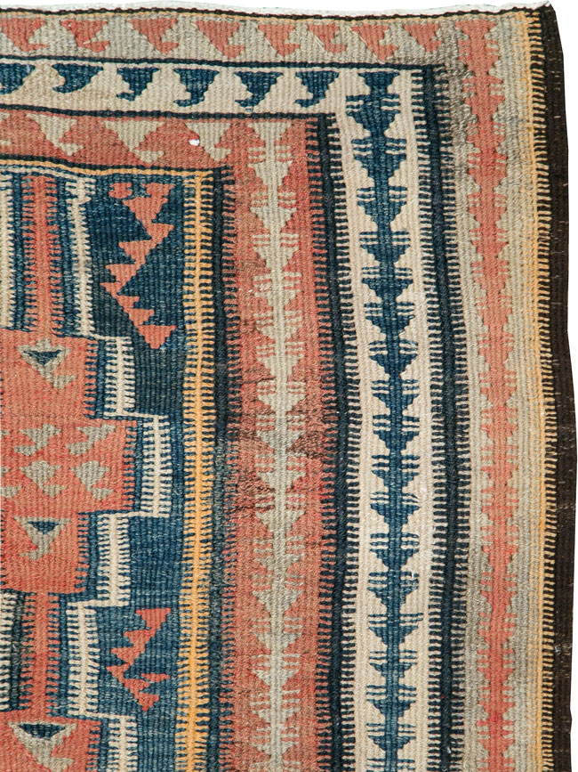 Vintage Persian Flatweave Kilim, No.25152 - Staging