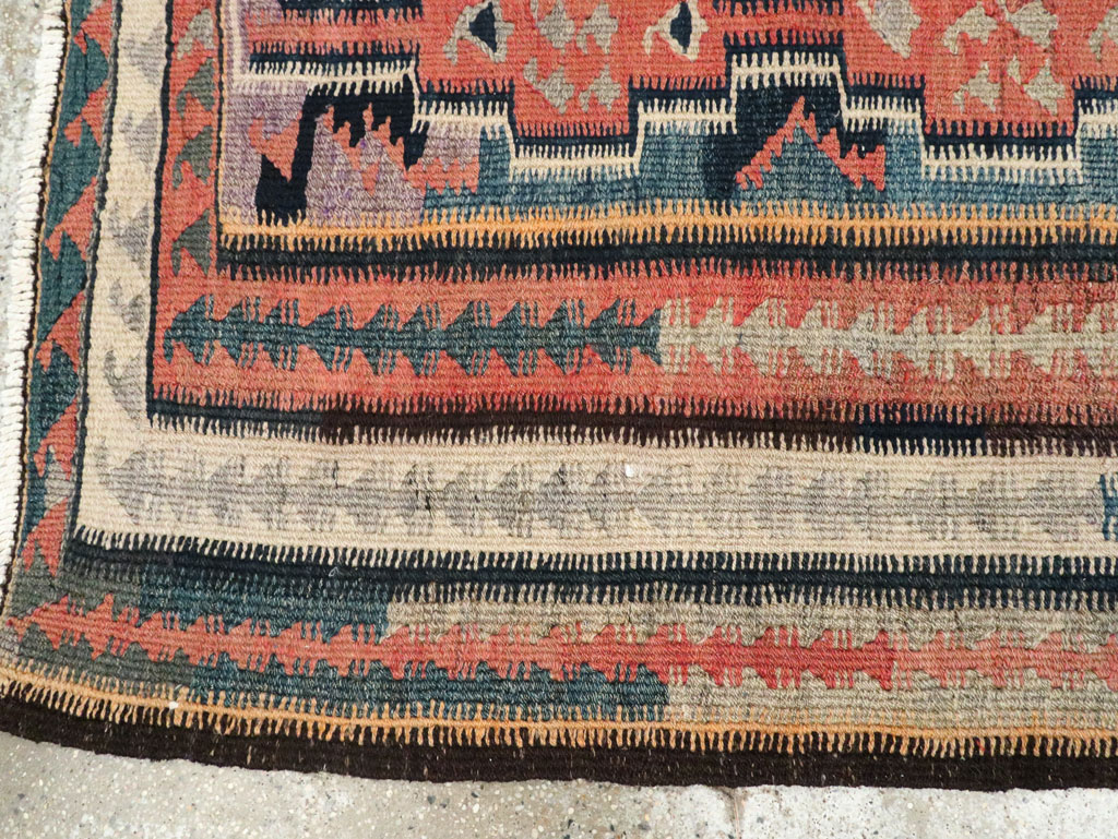 Vintage Persian Flatweave Kilim, No.25152 - Staging