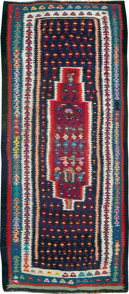 Vintage Persian Kilim, No.25157 - Staging