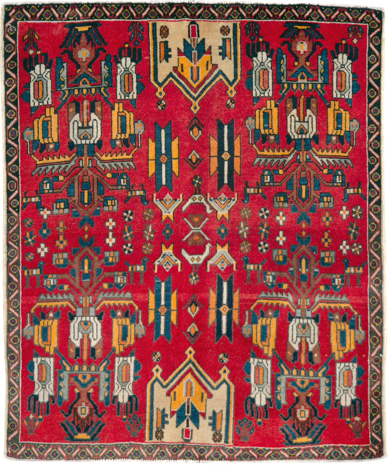 Vintage Persian Tabriz Carpet, No.25162 - Staging