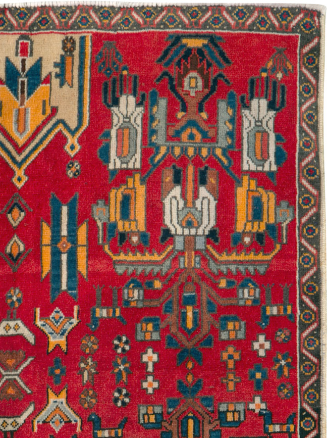 Vintage Persian Tabriz Carpet, No.25162 - Staging