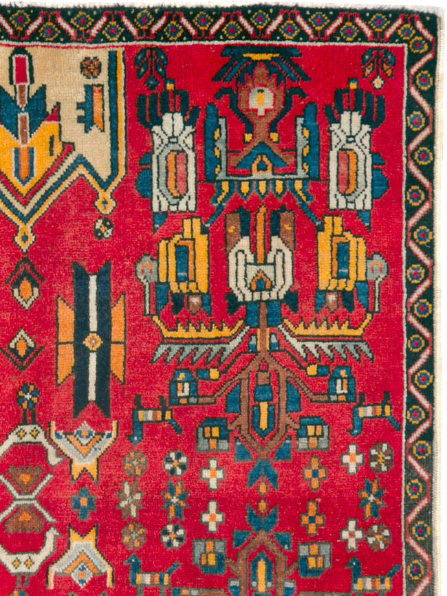 Vintage Persian Tabriz Carpet, No.25162 - Staging