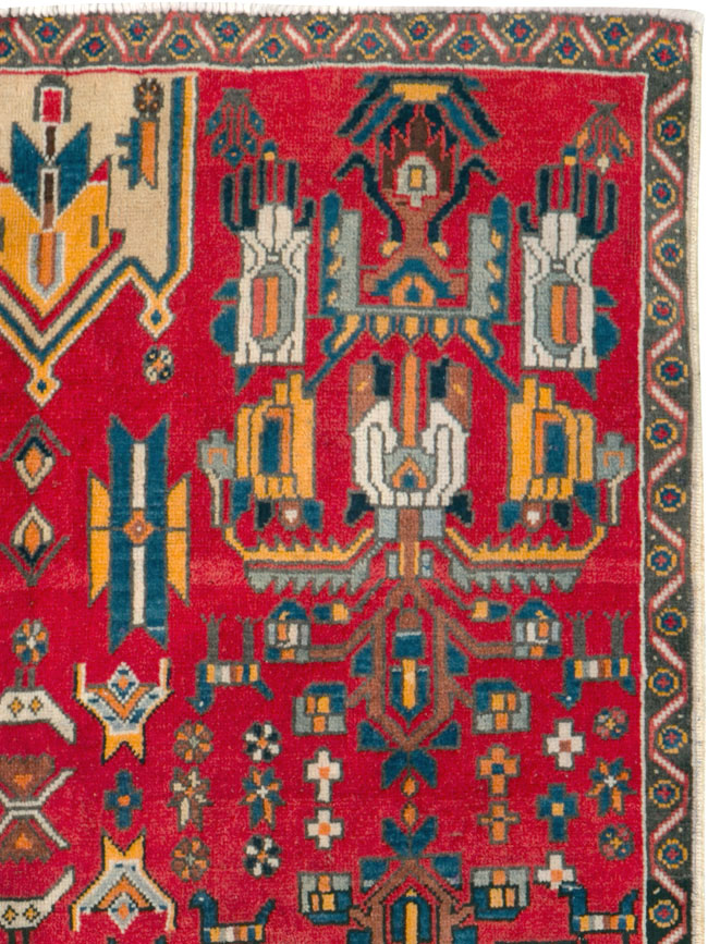 Vintage Persian Tabriz Carpet, No.25162 - Staging