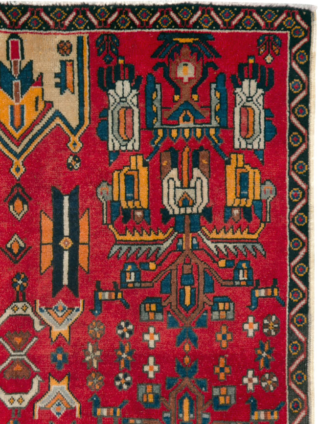 Vintage Persian Tabriz Carpet, No.25162 - Staging