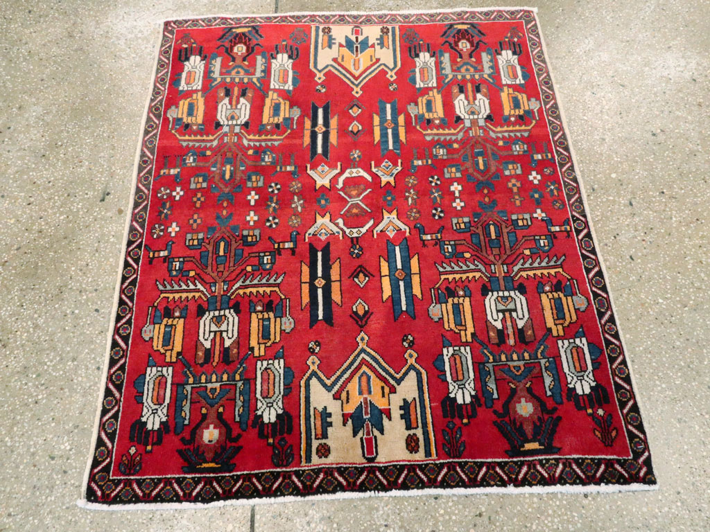 Vintage Persian Tabriz Carpet, No.25162 - Staging