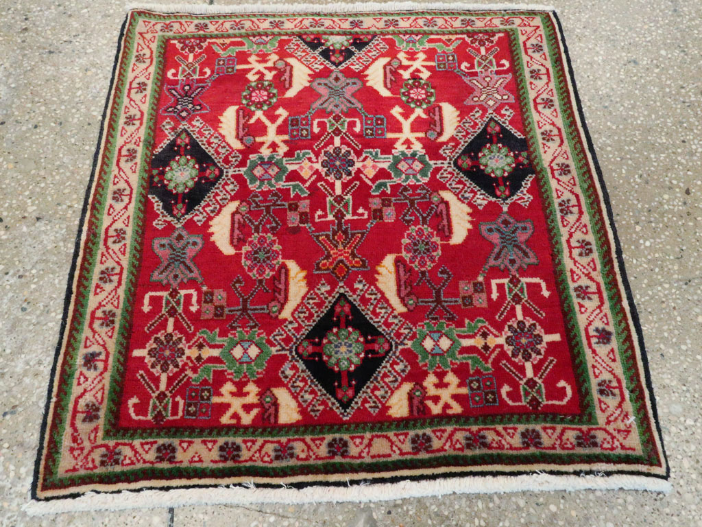 Vintage Persian Shiraz Square Rug (Pair: 1 of 2), No.25168 - Staging