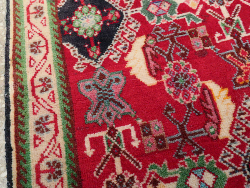 Vintage Persian Shiraz Square Rug (Pair: 1 of 2), No.25168 - Staging