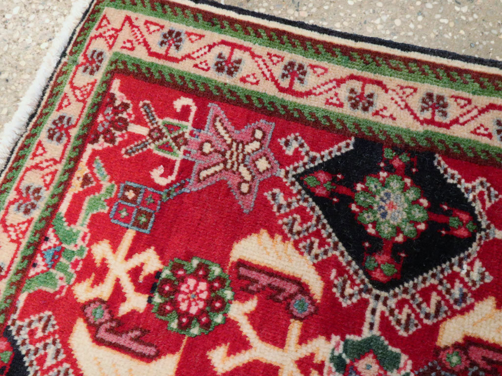 Vintage Persian Shiraz Square Rug (Pair: 1 of 2), No.25168 - Staging