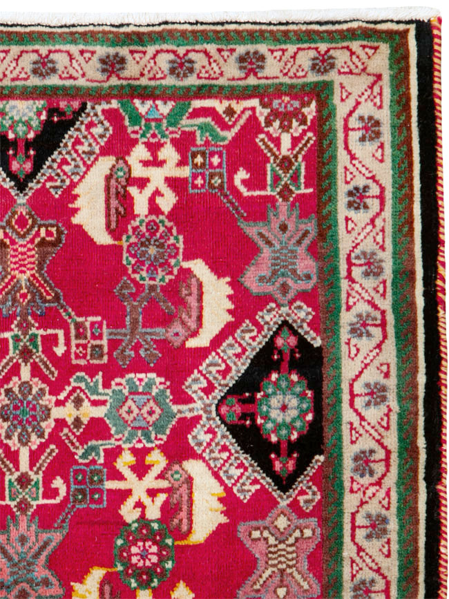 Vintage Persian Shiraz Square Rug (Pair: 2 of 2), No.25169 - Staging