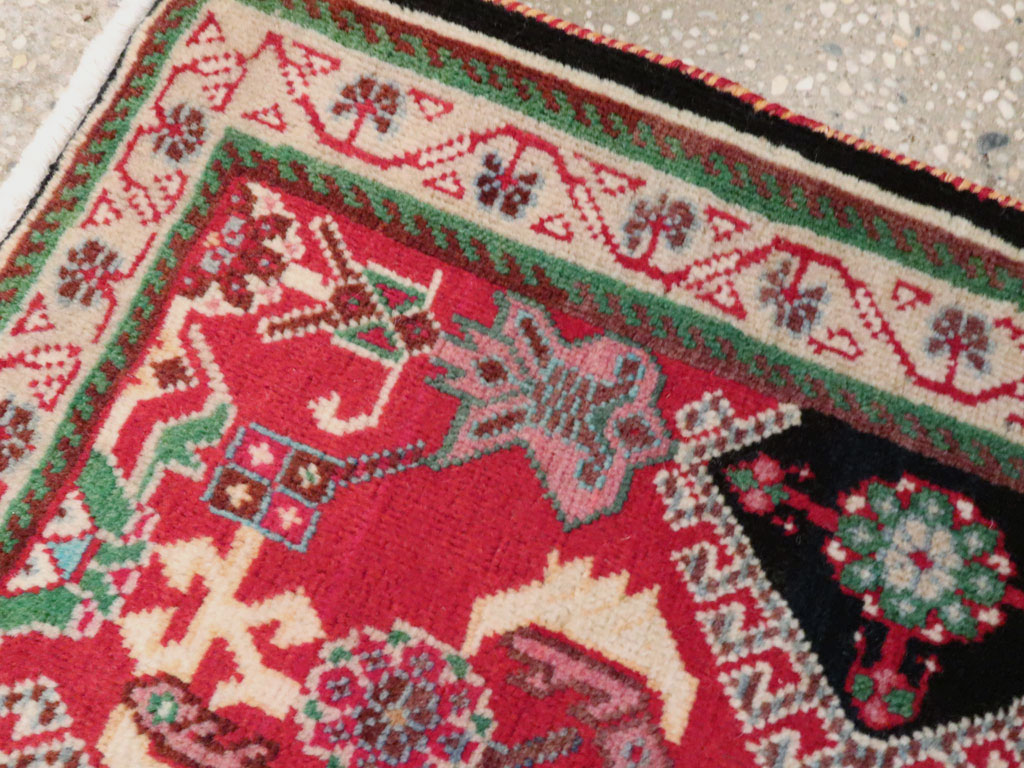 Vintage Persian Shiraz Square Rug (Pair: 2 of 2), No.25169 - Staging