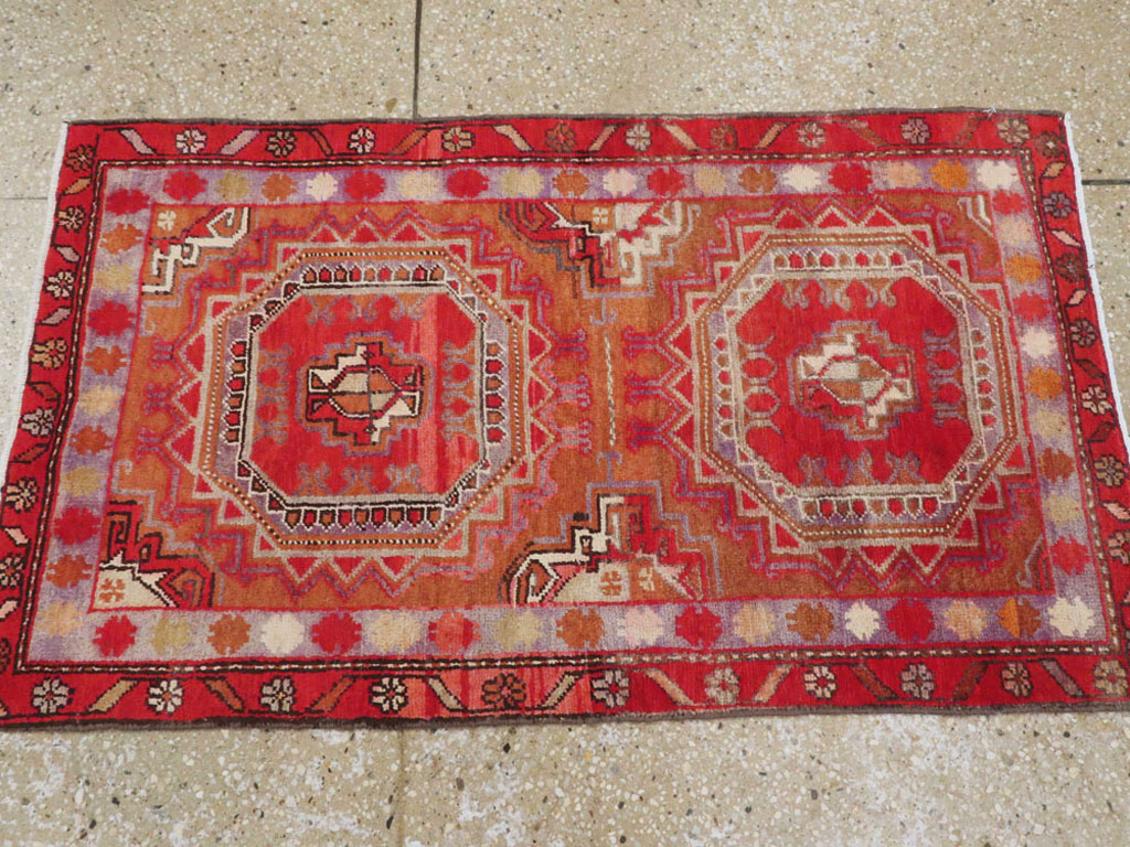 Vintage Persian Tabriz Rug, No.25170 - Staging