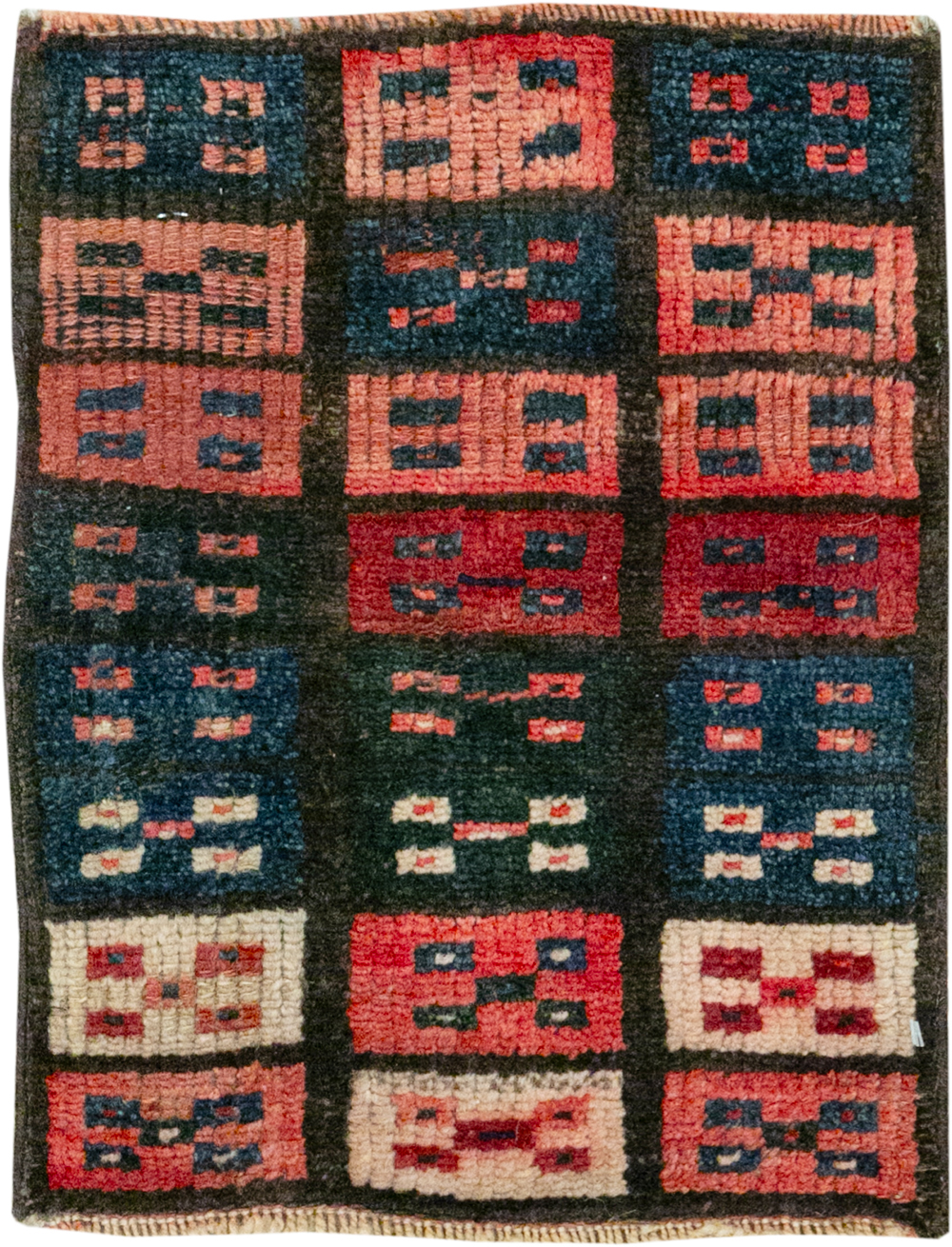 Vintage Persian Gabbeh Throw Rug, No.25174 - Staging