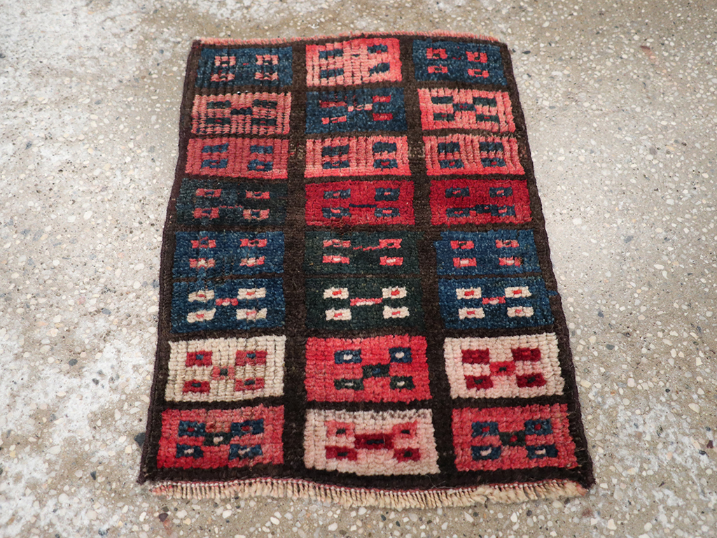 Vintage Persian Gabbeh Throw Rug, No.25174 - Staging