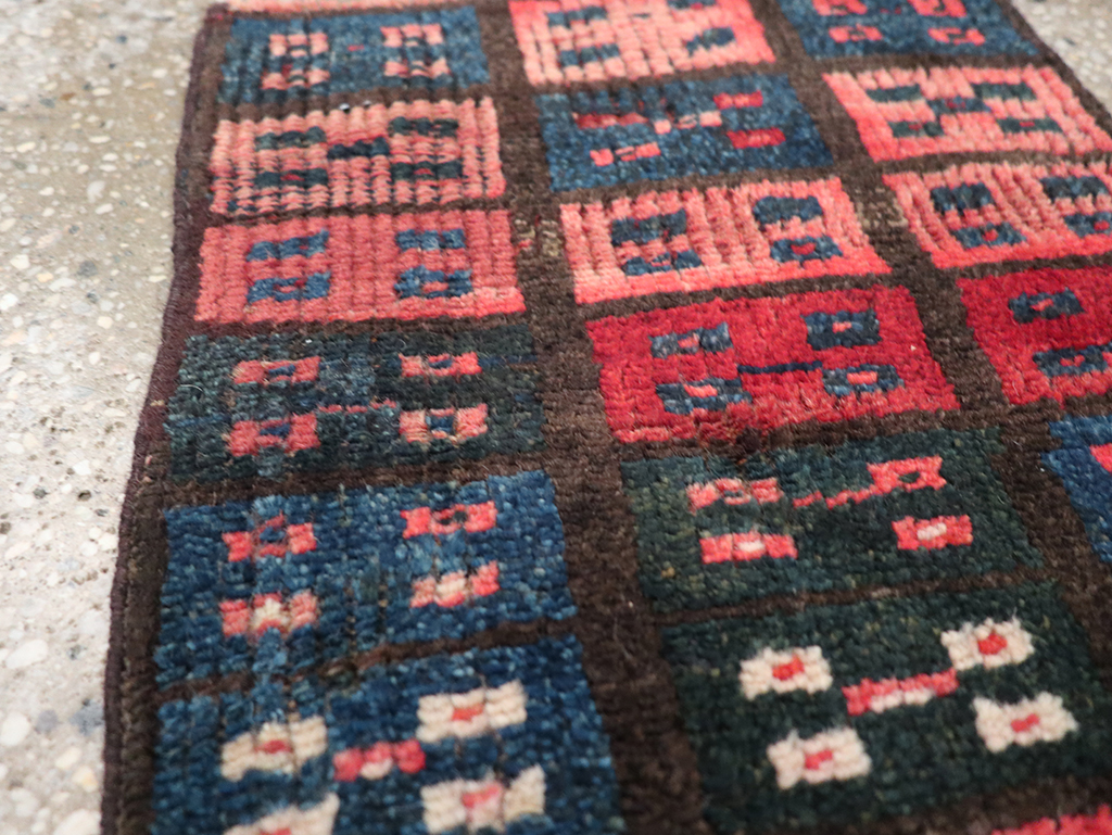 Vintage Persian Gabbeh Throw Rug, No.25174 - Staging