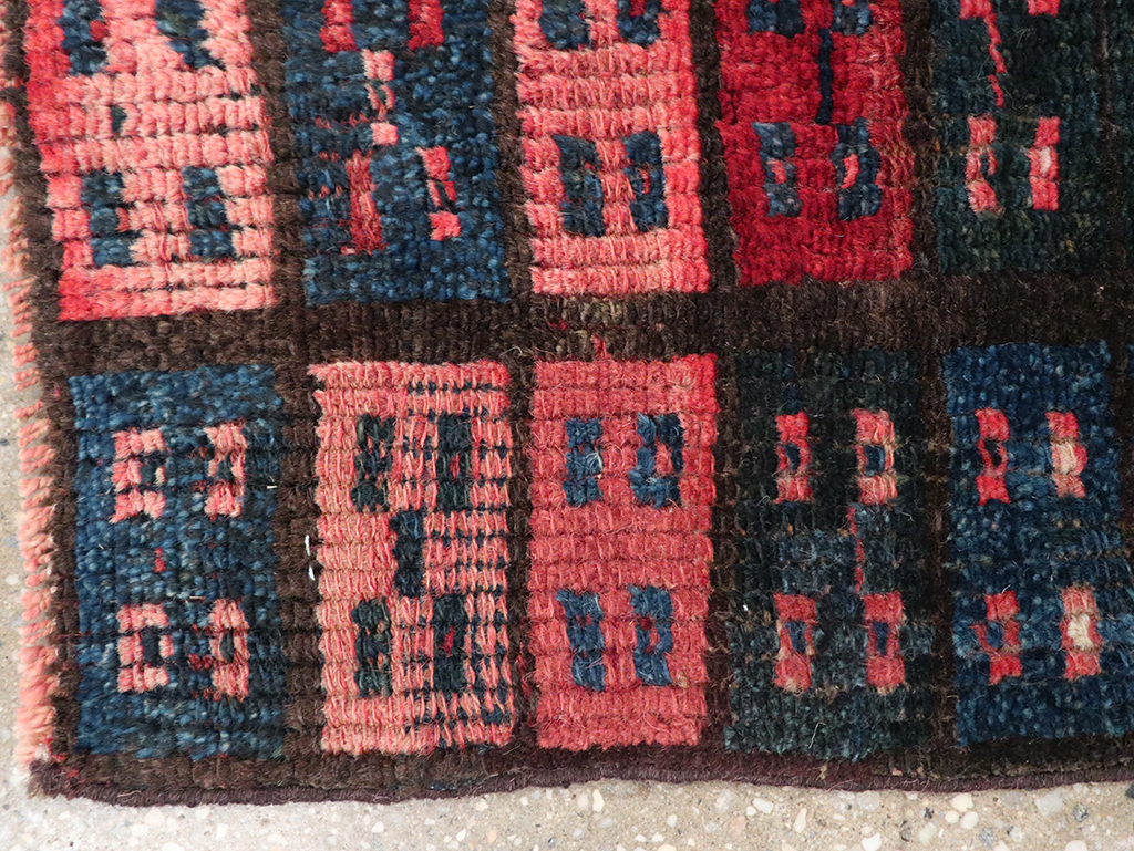 Vintage Persian Gabbeh Throw Rug, No.25174 - Staging