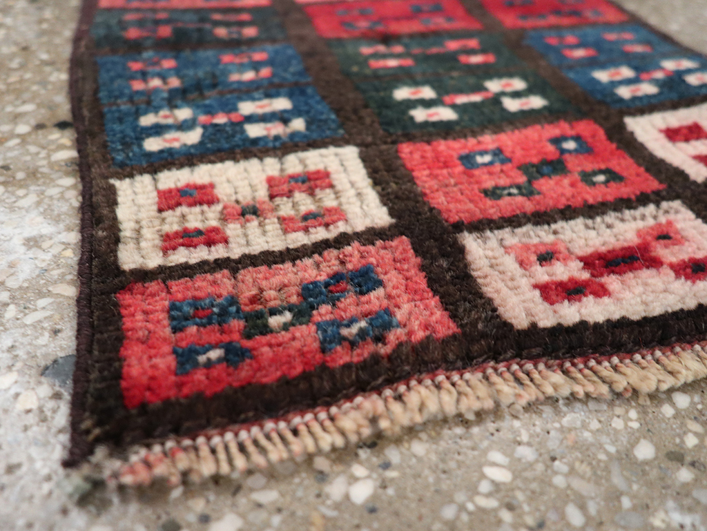 Vintage Persian Gabbeh Throw Rug, No.25174 - Staging