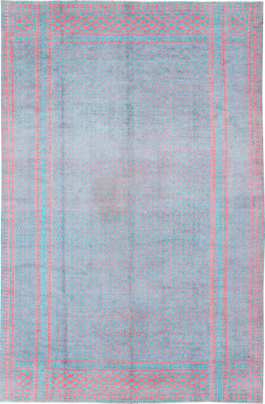 Vintage Persian Flatweave Kilim Accent Rug, No.25178 - Staging