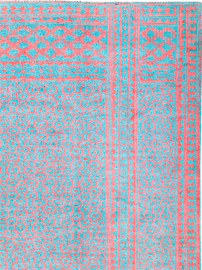 Vintage Persian Flatweave Kilim Accent Rug, No.25178 - Staging