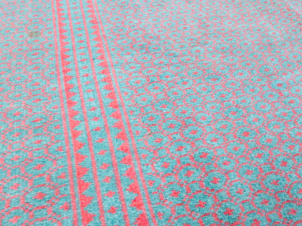 Vintage Persian Flatweave Kilim Accent Rug, No.25178 - Staging