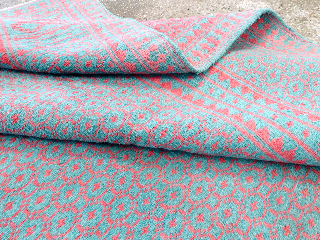 Vintage Persian Flatweave Kilim Accent Rug, No.25178 - Staging