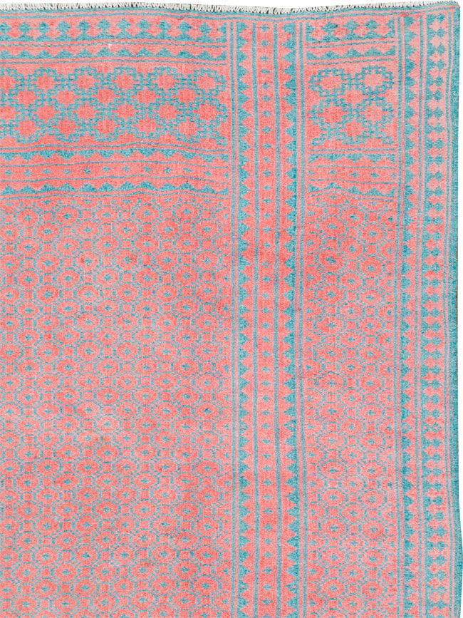 Vintage Persian Flatweave Kilim Accent Rug, No.25178 - Staging