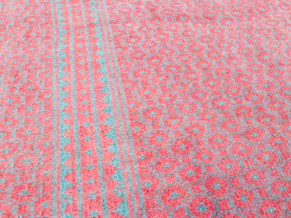 Vintage Persian Flatweave Kilim Accent Rug, No.25178 - Staging