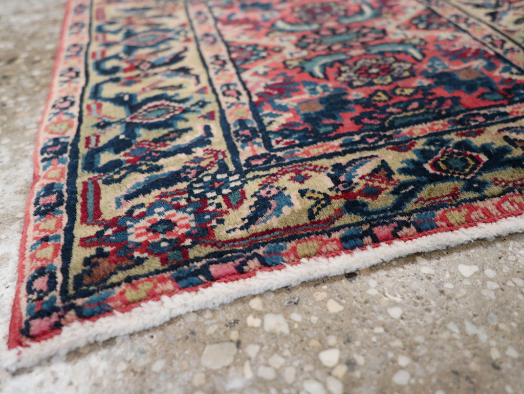 Vintage Persian Bidjar Rug (Pair: 1 of 2), No.25181 - Staging