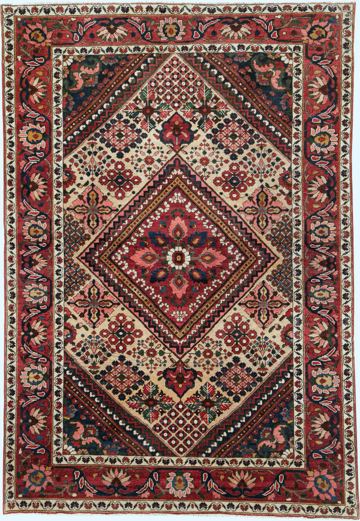 Vintage Persian Joshegan Rug (Pair: 1 of 2), No.25185 - Staging