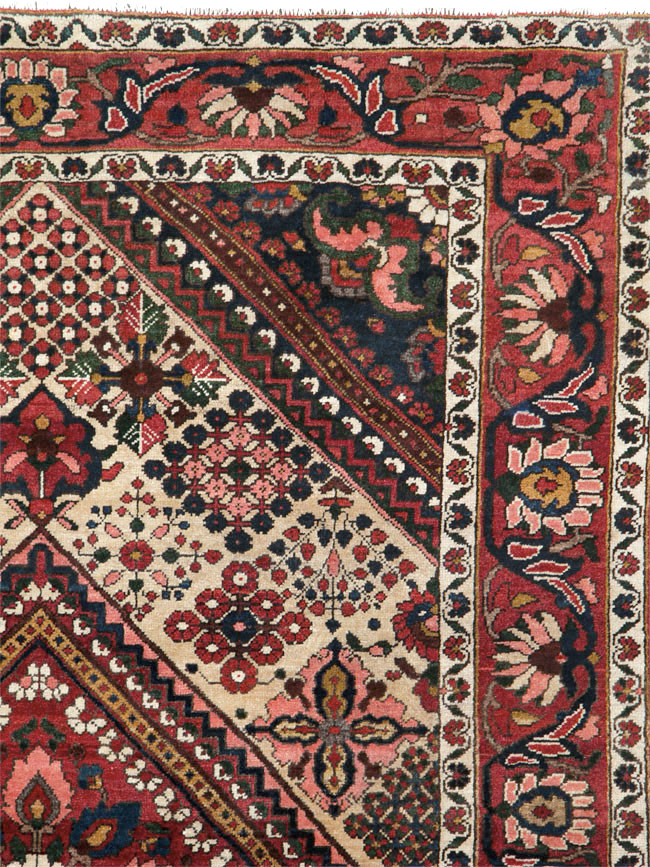 Vintage Persian Joshegan Rug (Pair: 1 of 2), No.25185 - Staging