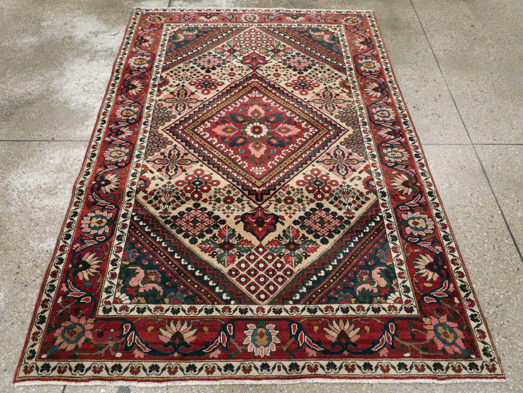 Vintage Persian Joshegan Rug (Pair: 1 of 2), No.25185 - Staging
