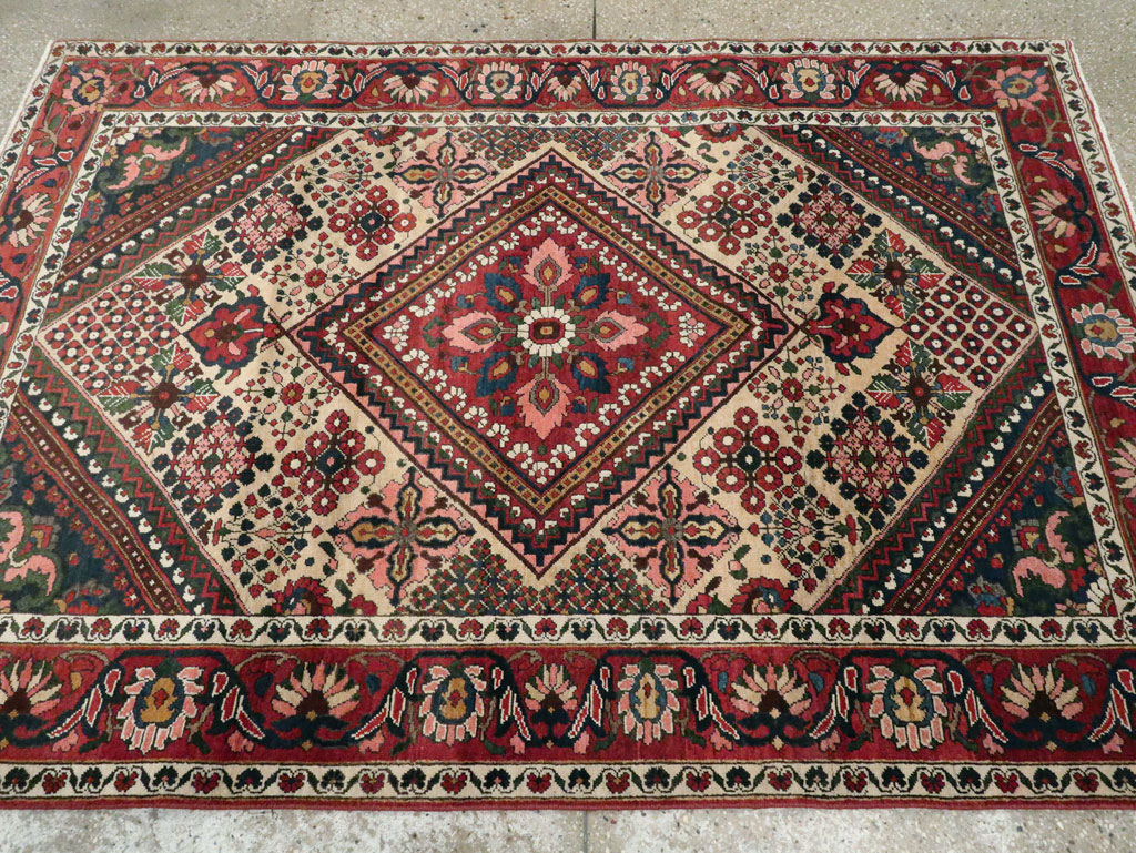 Vintage Persian Joshegan Rug (Pair: 1 of 2), No.25185 - Staging