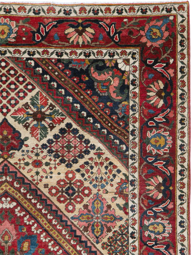 Vintage Persian Joshegan Rug (Pair: 2 of 2), No.25186 - Staging