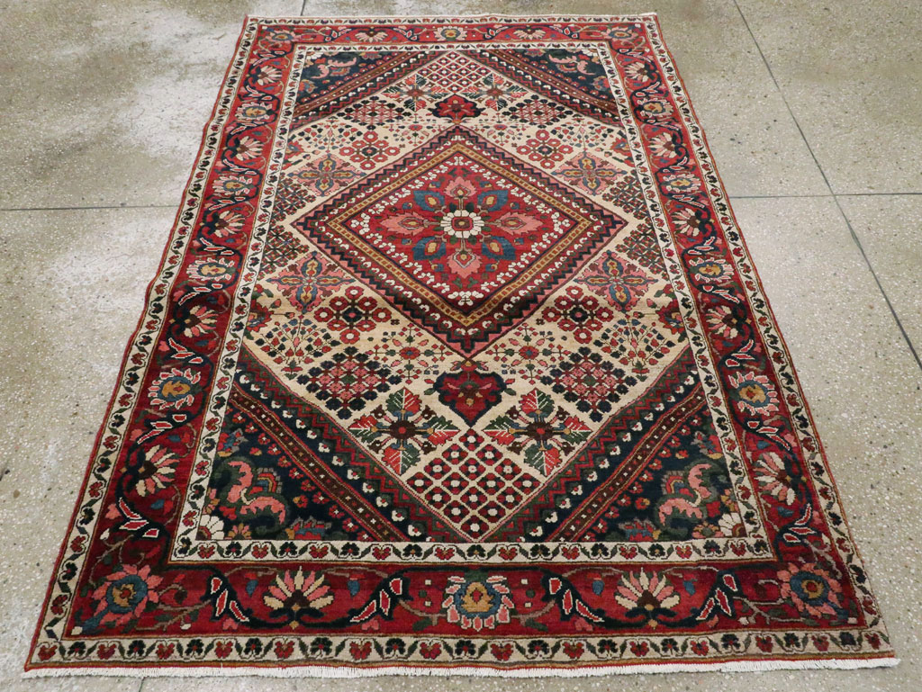 Vintage Persian Joshegan Rug (Pair: 2 of 2), No.25186 - Staging