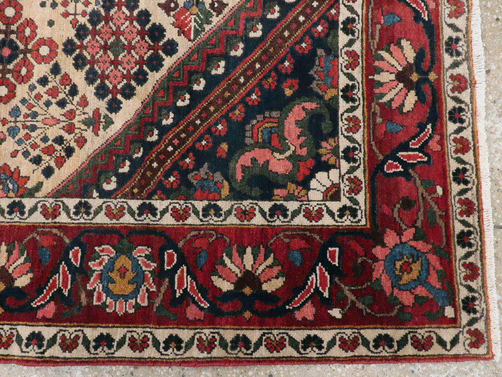 Vintage Persian Joshegan Rug (Pair: 2 of 2), No.25186 - Staging