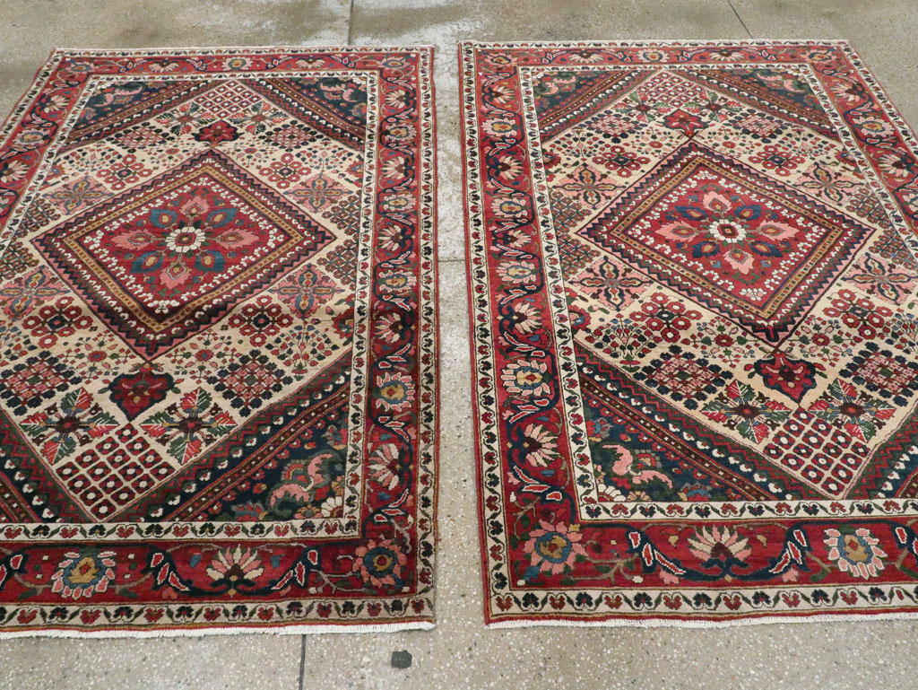 Vintage Persian Joshegan Rug (Pair: 2 of 2), No.25186 - Staging