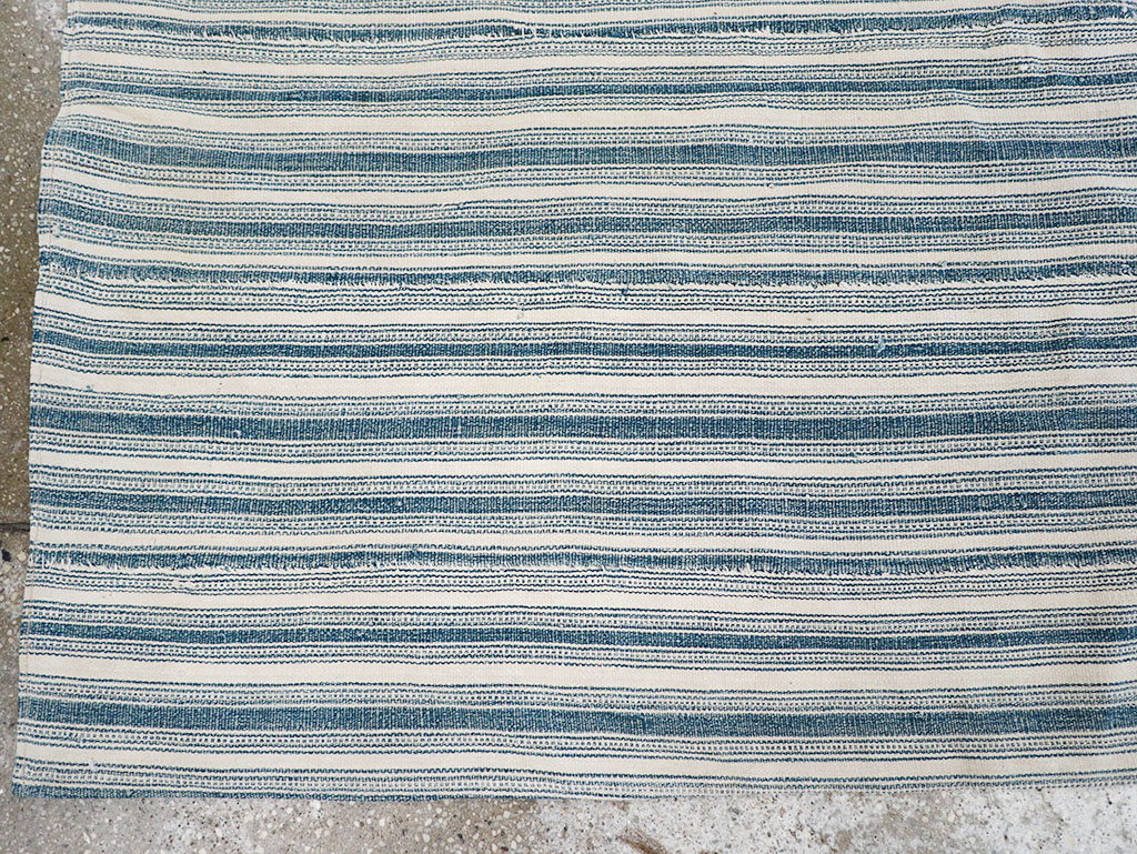 Vintage Persian Flatweave Kilim Square Accent Rug, No.25190 - Staging