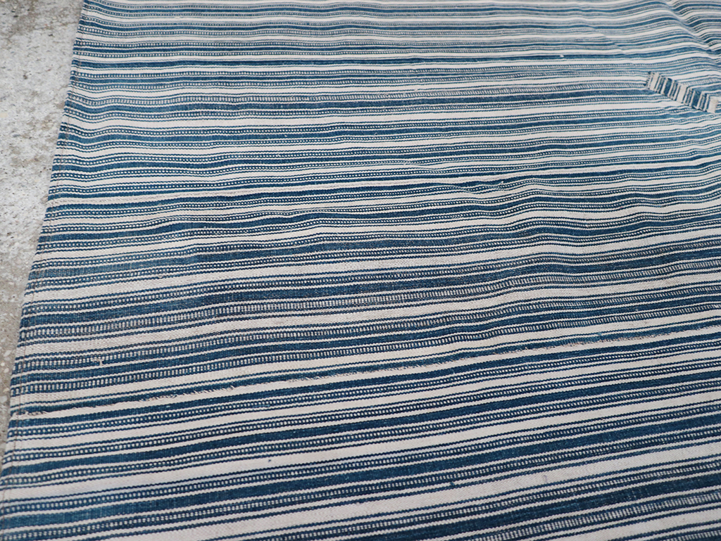 Vintage Persian Flatweave Kilim Square Accent Rug, No.25191 - Staging