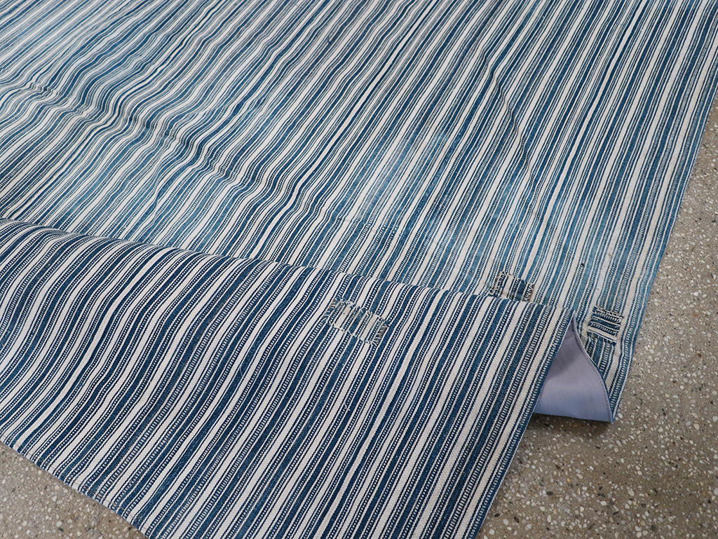 Vintage Persian Flatweave Kilim Square Accent Rug, No.25191 - Staging