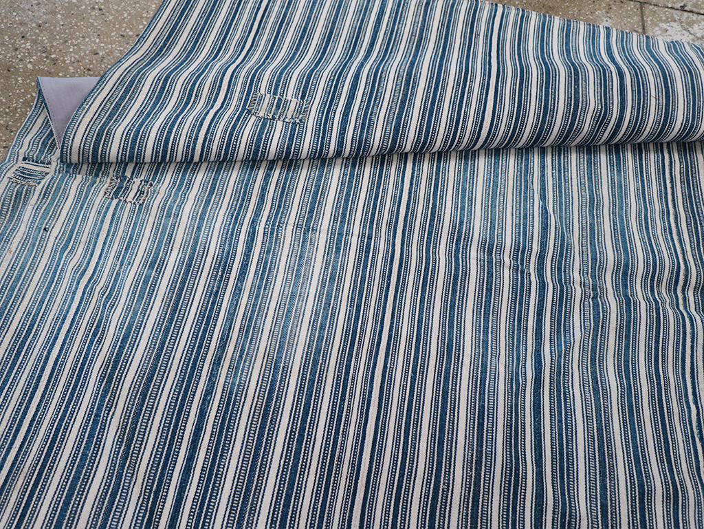 Vintage Persian Flatweave Kilim Square Accent Rug, No.25191 - Staging