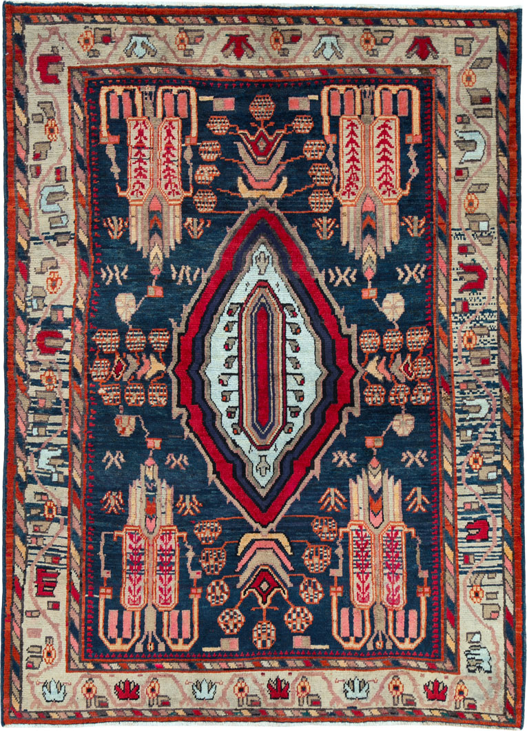 Vintage Persian Malayer Rug, No.25198 - Staging