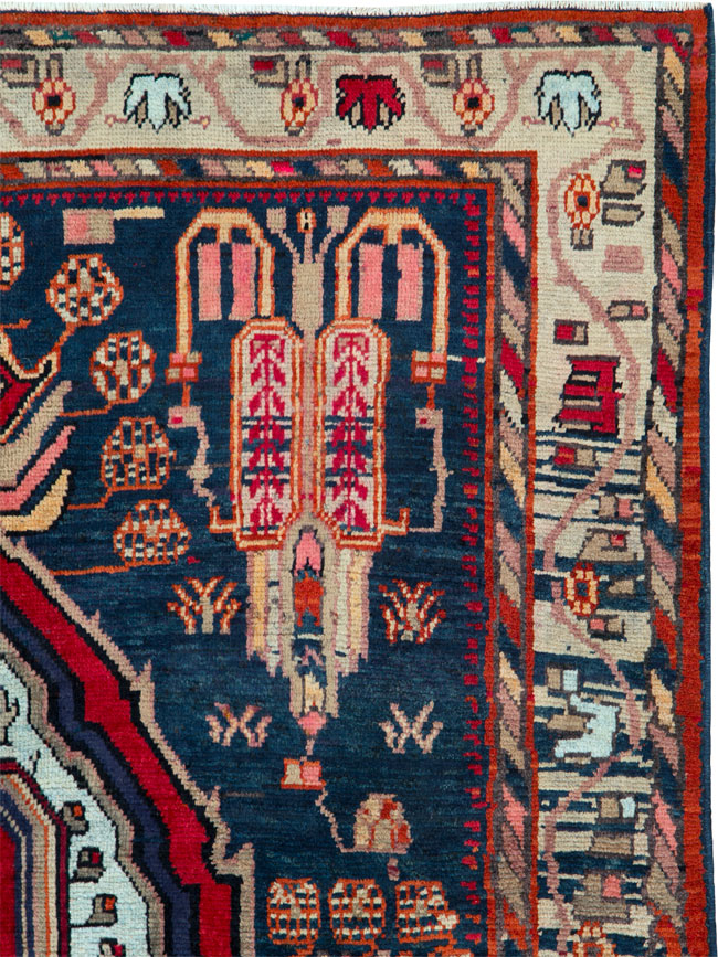 Vintage Persian Malayer Rug, No.25198 - Staging