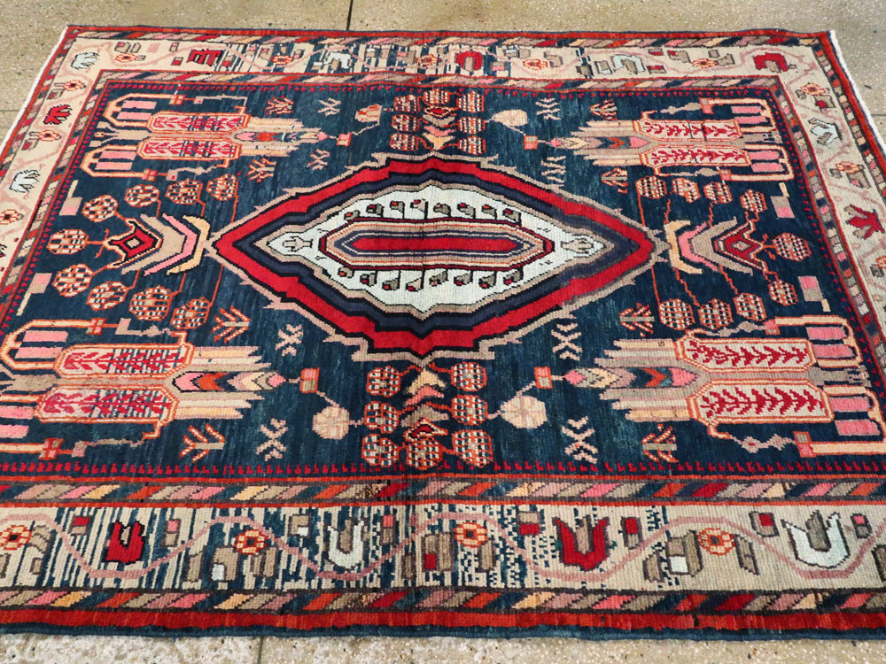 Vintage Persian Malayer Rug, No.25198 - Staging