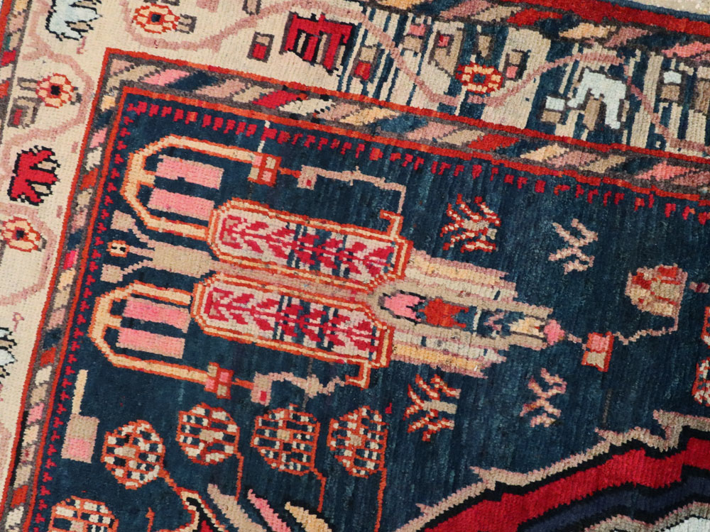 Vintage Persian Malayer Rug, No.25198 - Staging